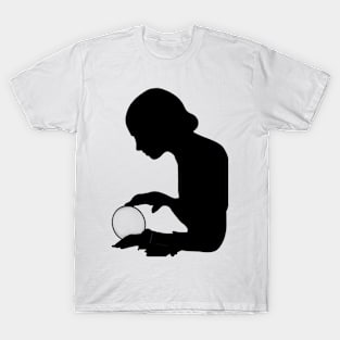 Fortune Teller With Crystal Ball Silhouette T-Shirt